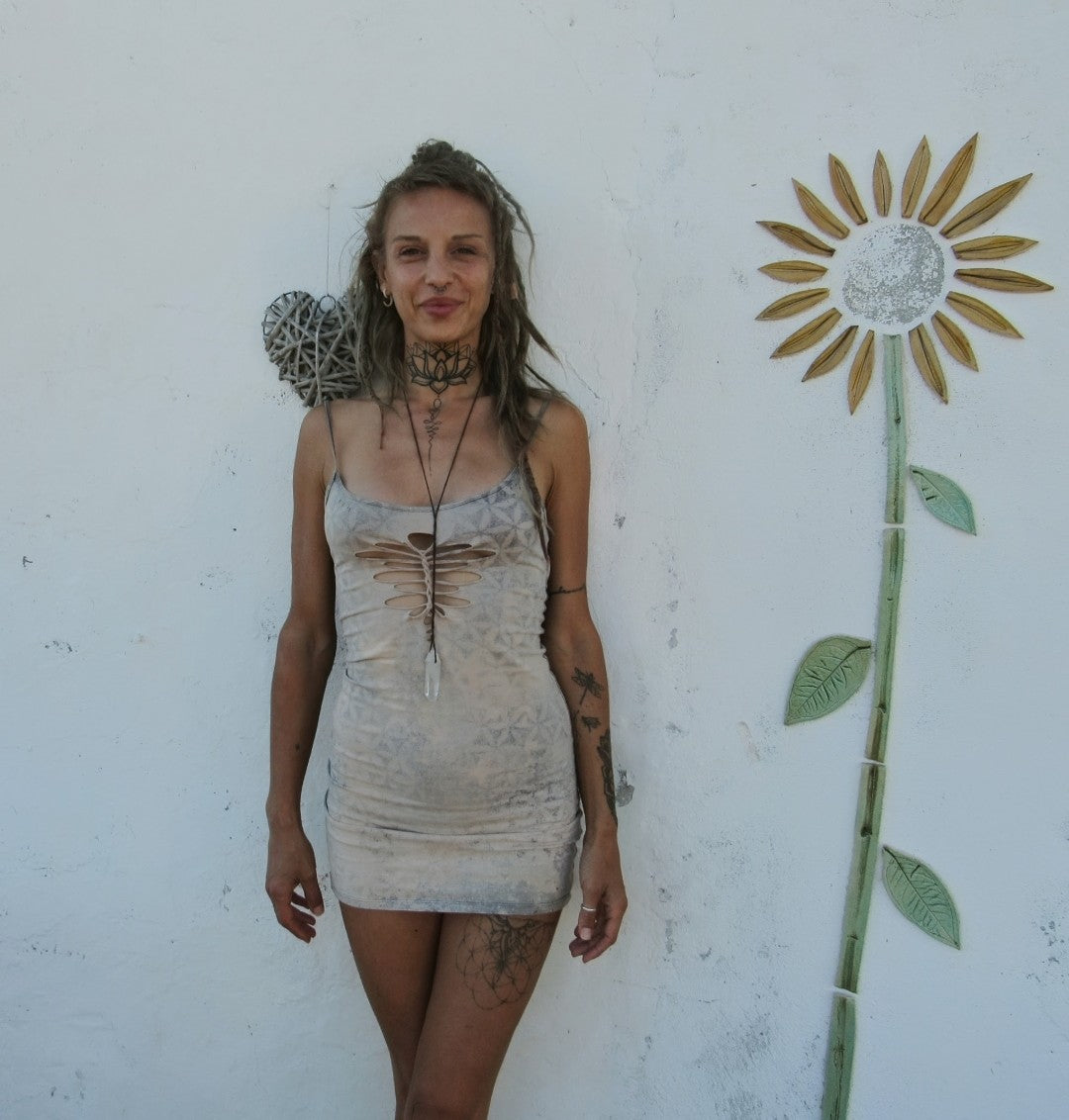 Dragonfly Dress Flower Of Life XS OOAK