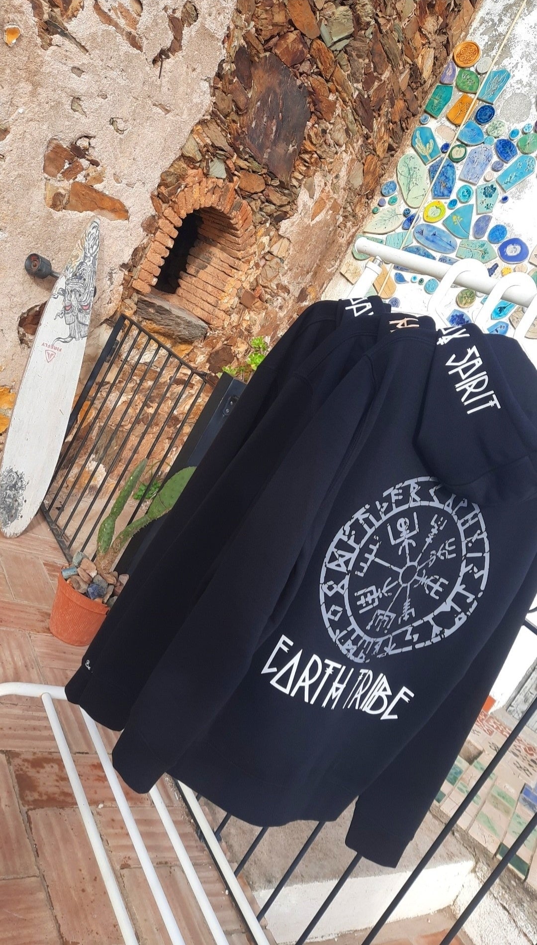 Earth Tribe Hoodie Nordic Compass Tribal Viking Oneness